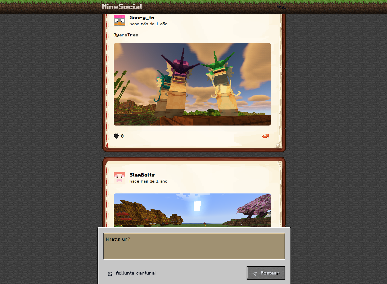 MineSocial screenshot